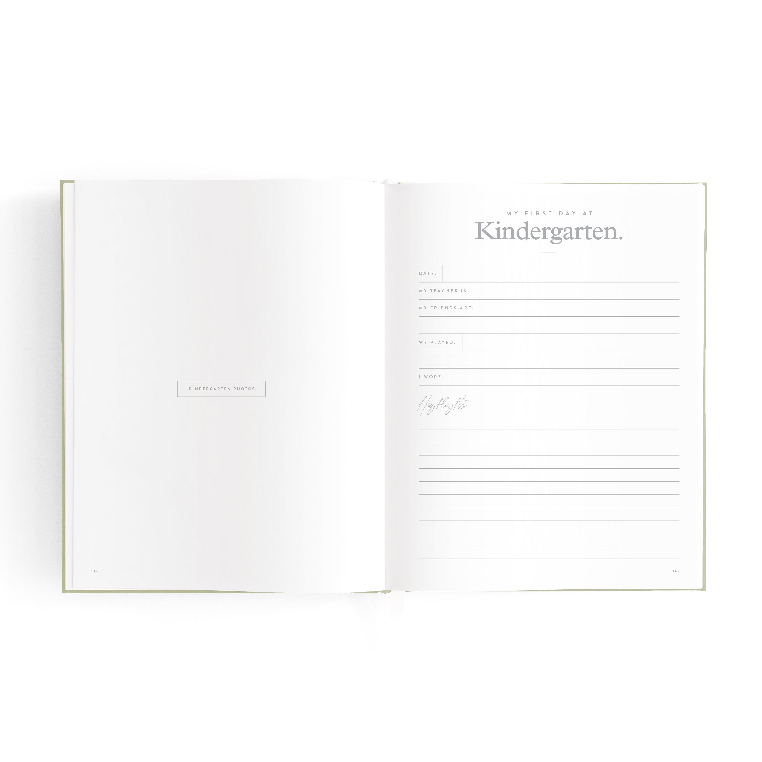 Fox & Fallow Mini Baby Book - Sage