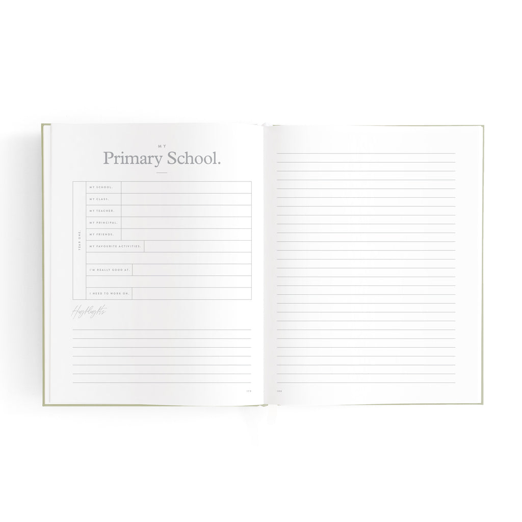 Fox & Fallow Mini Baby Book - Sage
