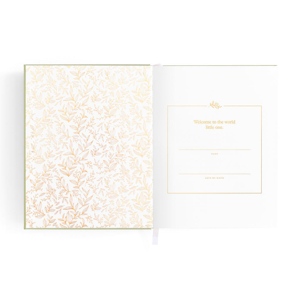 Fox & Fallow Mini Baby Book - Sage