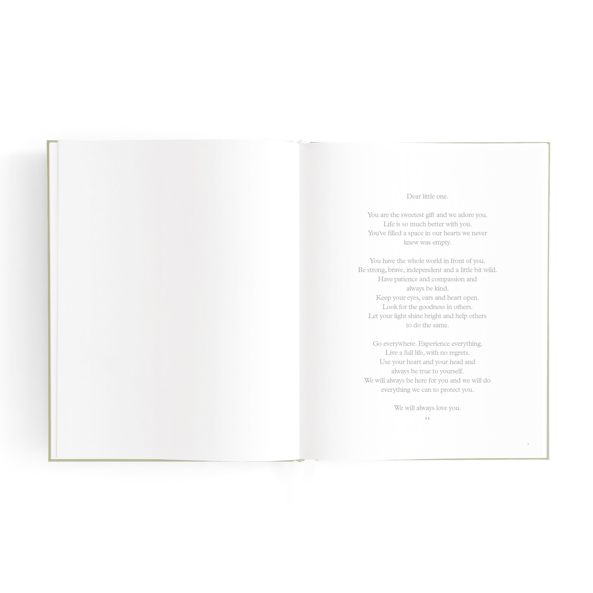 Fox & Fallow Mini Baby Book - Sage
