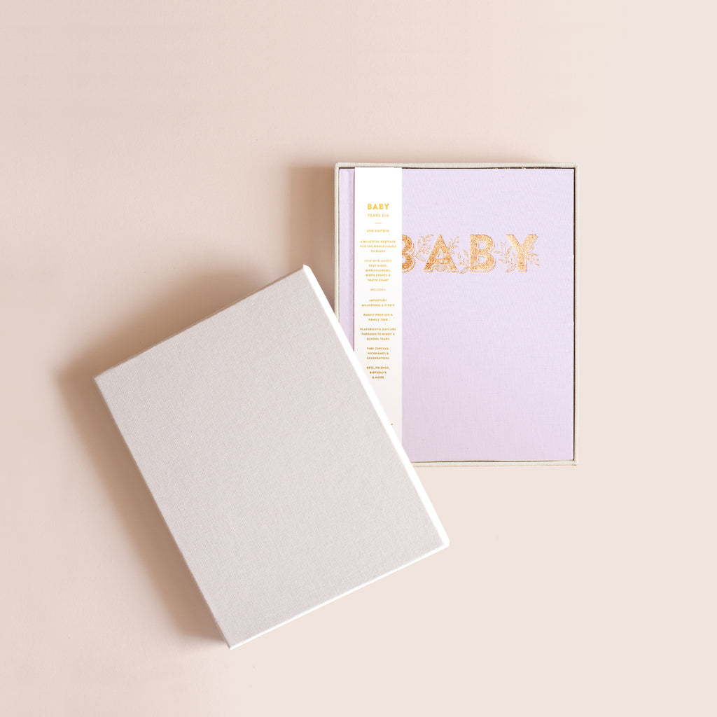 Fox & Fallow Mini Baby Book - Lilac (Boxed)
