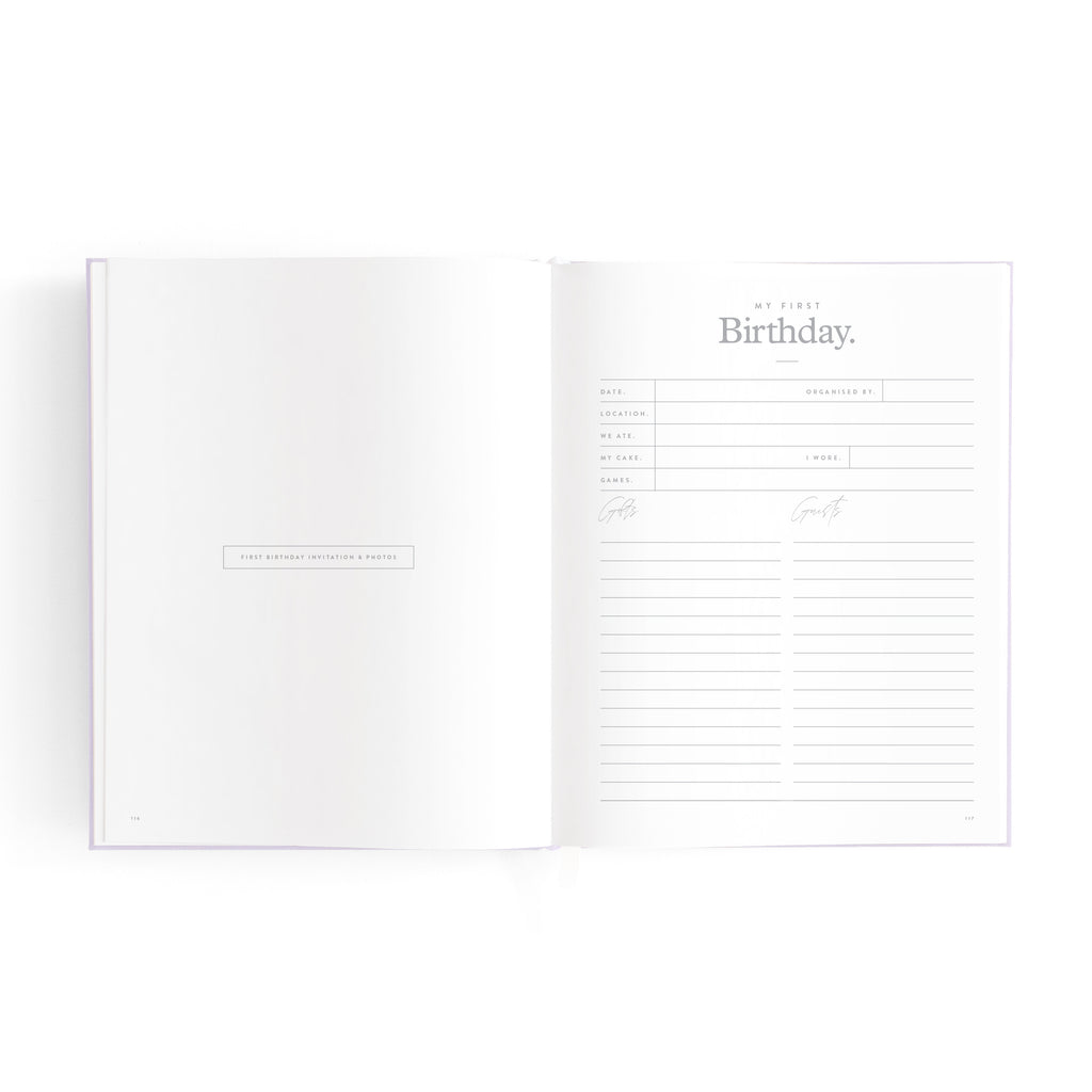 Fox & Fallow Mini Baby Book - Lilac