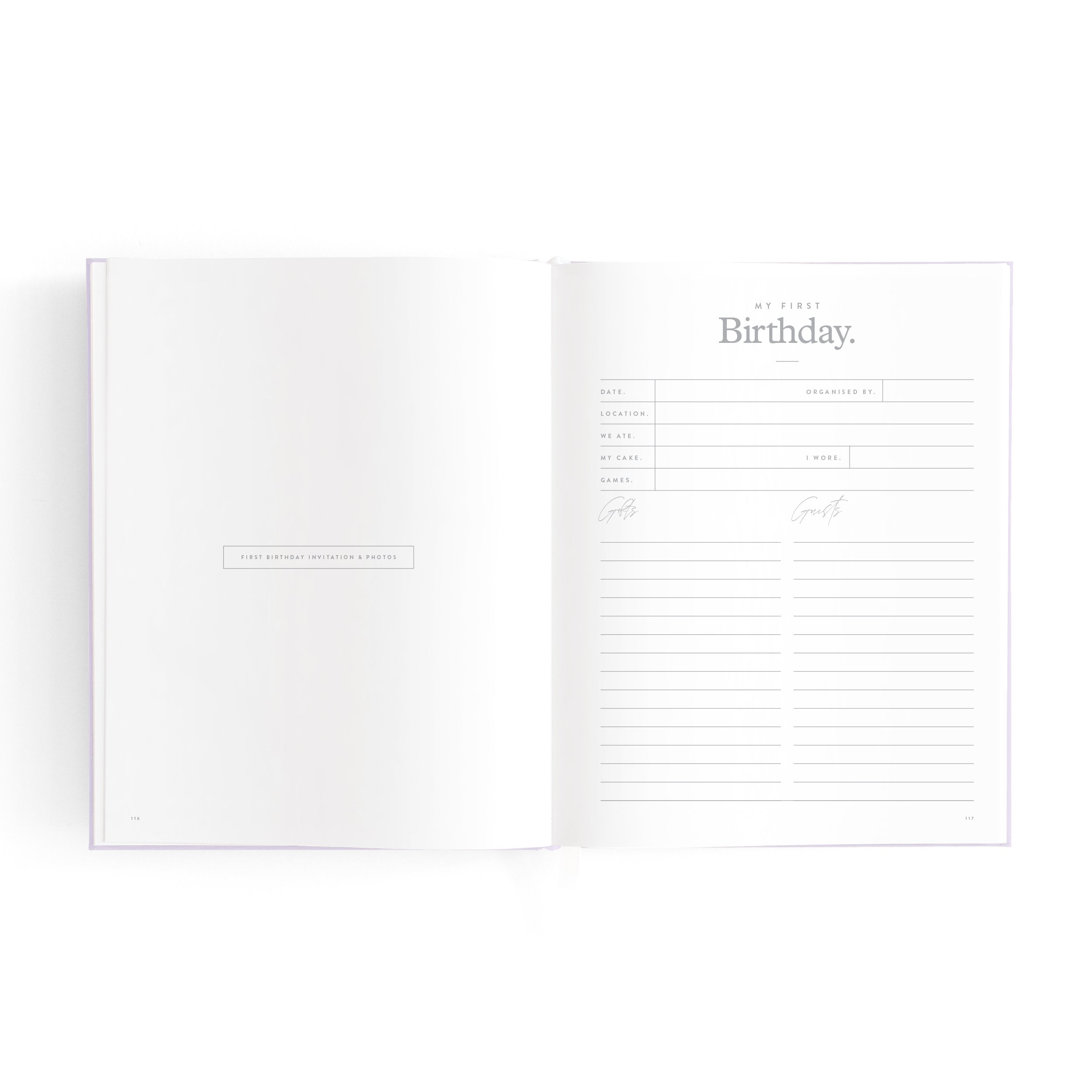 Fox & Fallow Mini Baby Book - Lilac