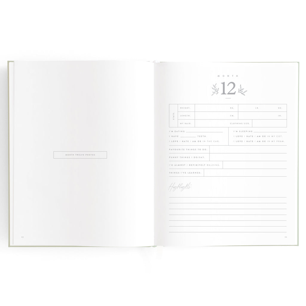 Fox & Fallow Baby Book - Pistachio