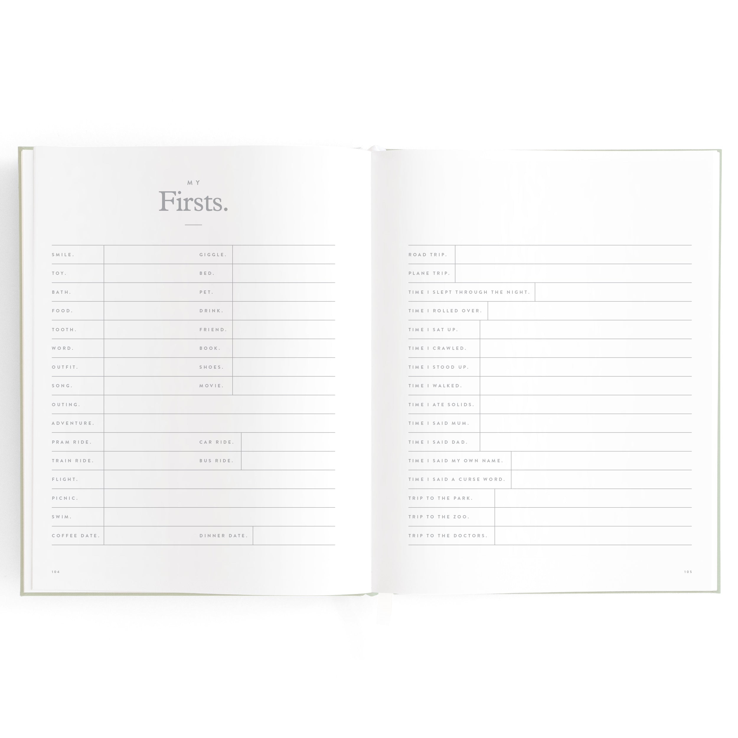 Fox & Fallow Baby Book - Pistachio