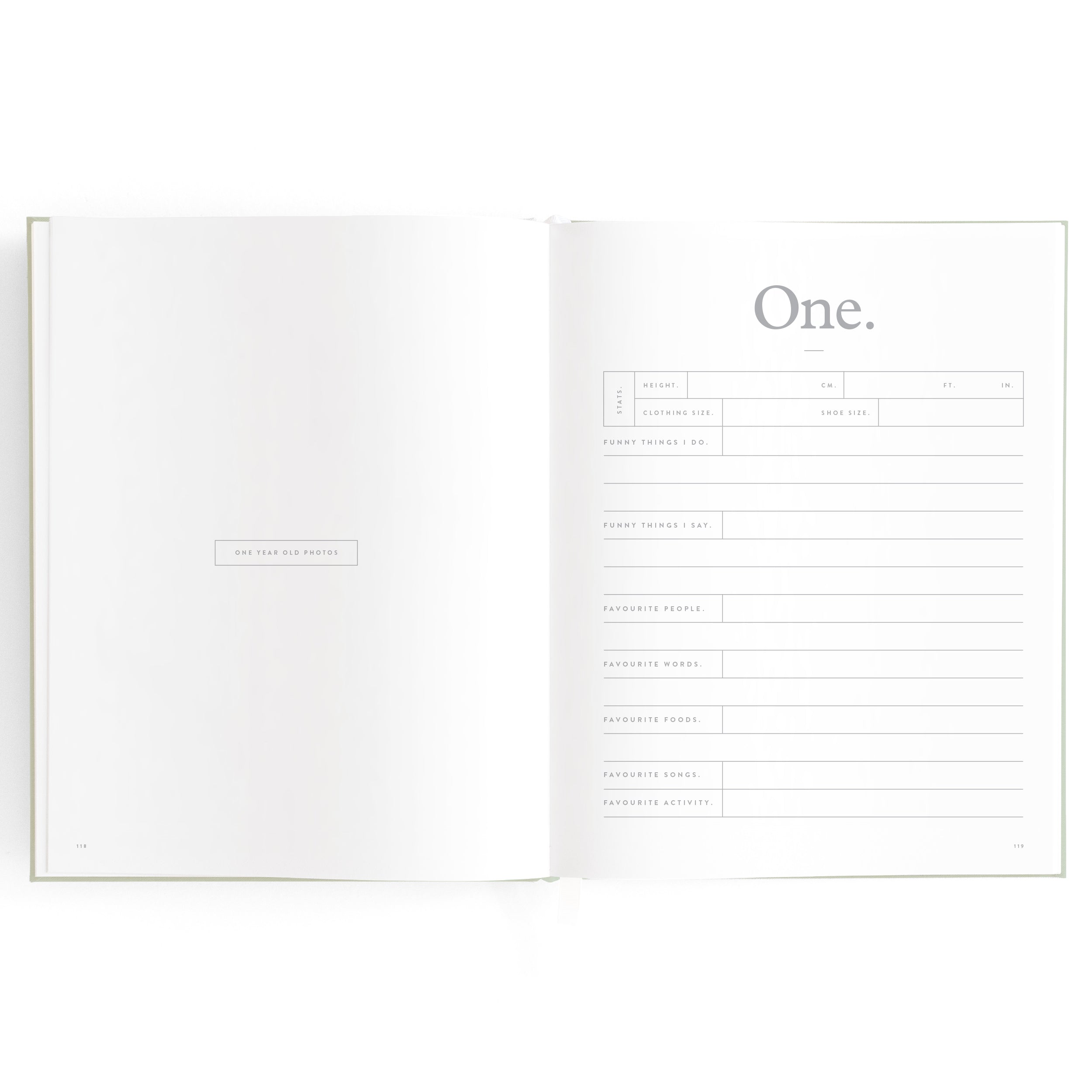 Fox & Fallow Baby Book - Pistachio