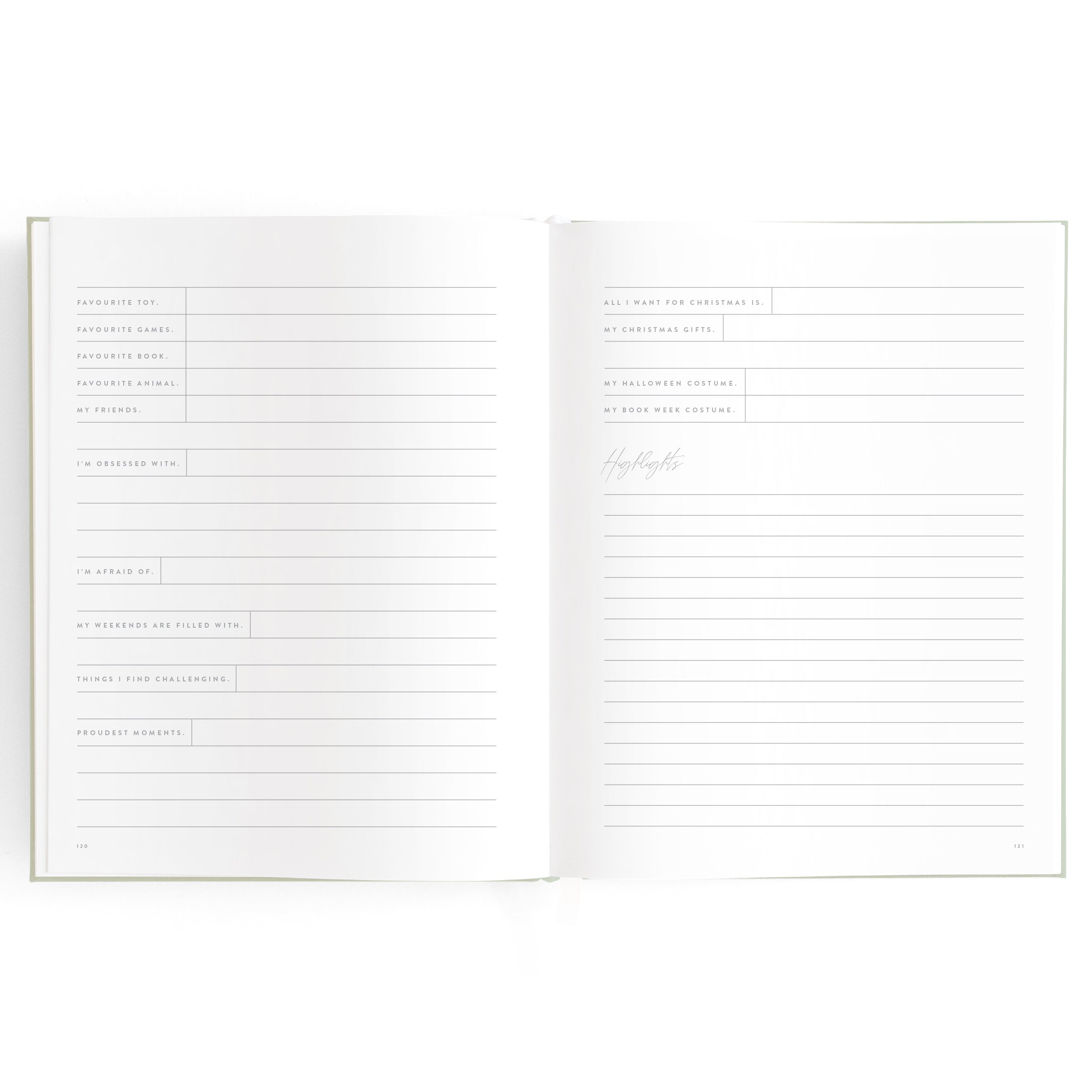 Fox & Fallow Baby Book - Pistachio