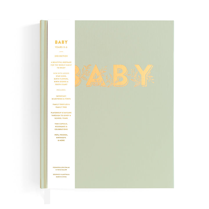 Fox & Fallow Baby Book - Pistachio (Boxed)