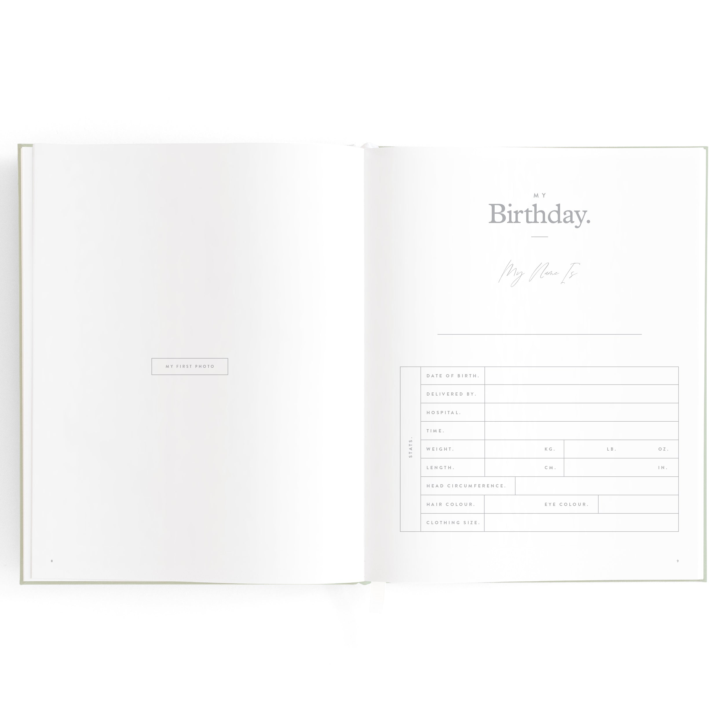 Fox & Fallow Baby Book - Pistachio