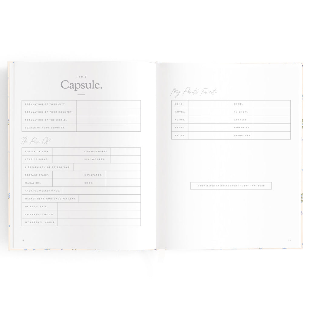 Fox & Fallow Baby Book - Forget Me Not