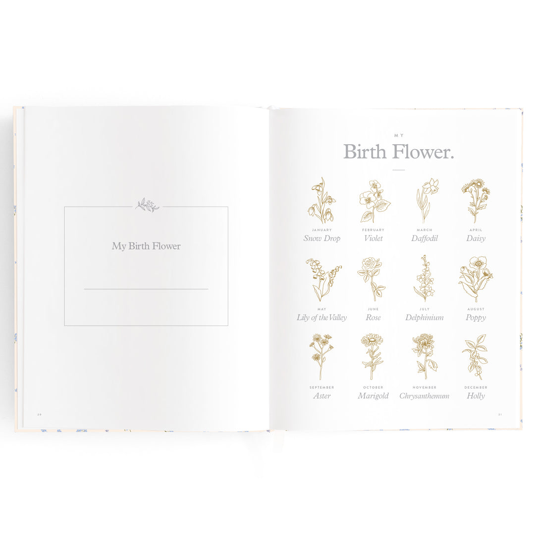 Fox & Fallow Baby Book - Forget Me Not