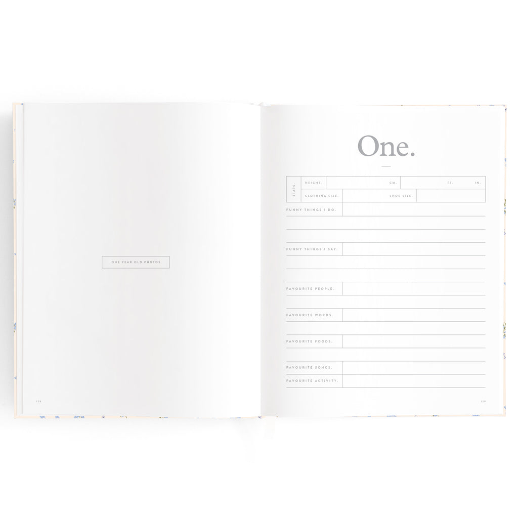 Fox & Fallow Baby Book - Forget Me Not
