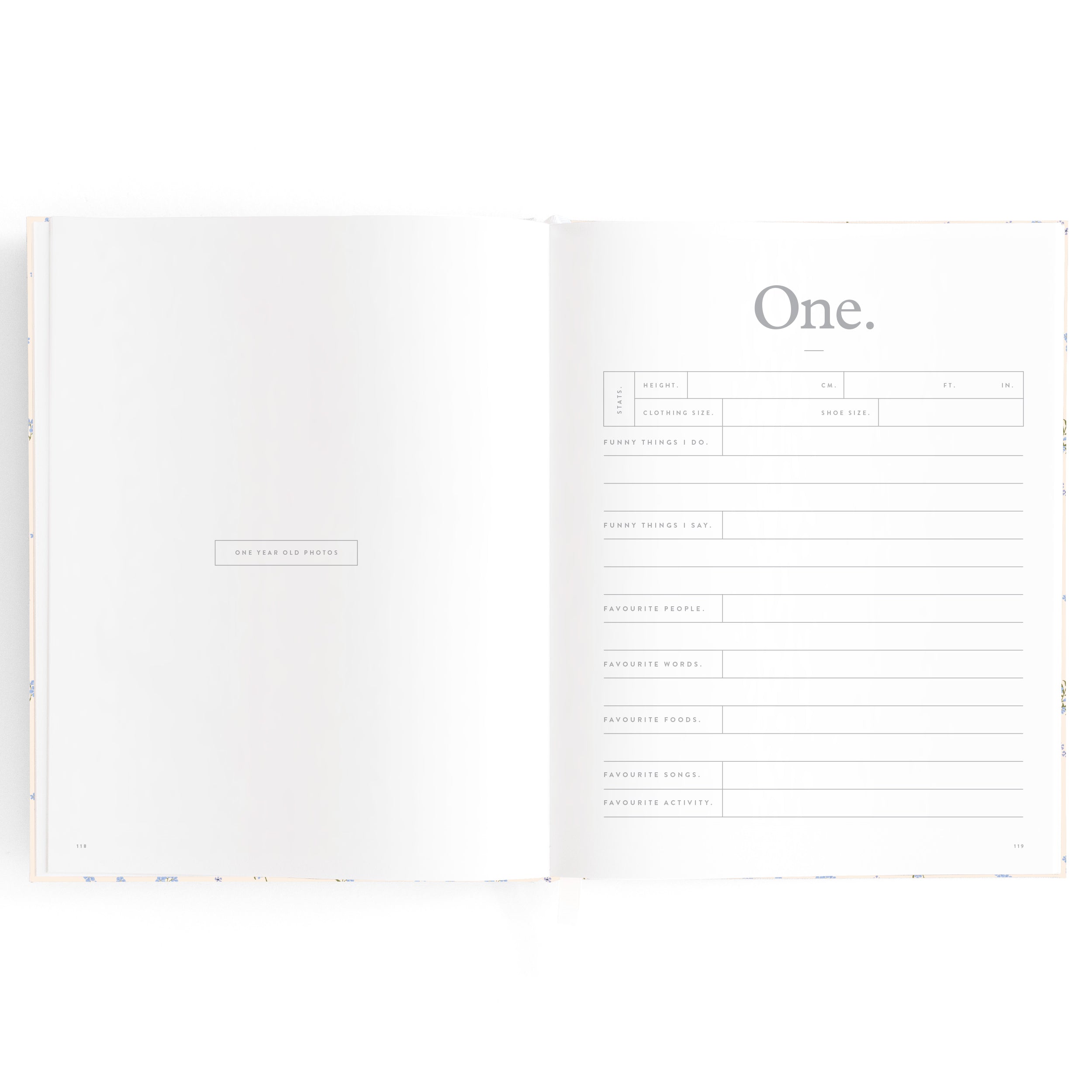 Fox & Fallow Baby Book - Forget Me Not