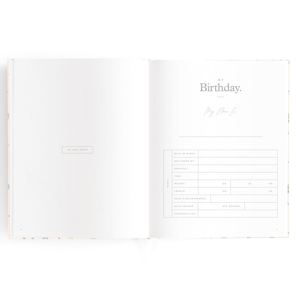 Fox & Fallow Baby Book - Forget Me Not