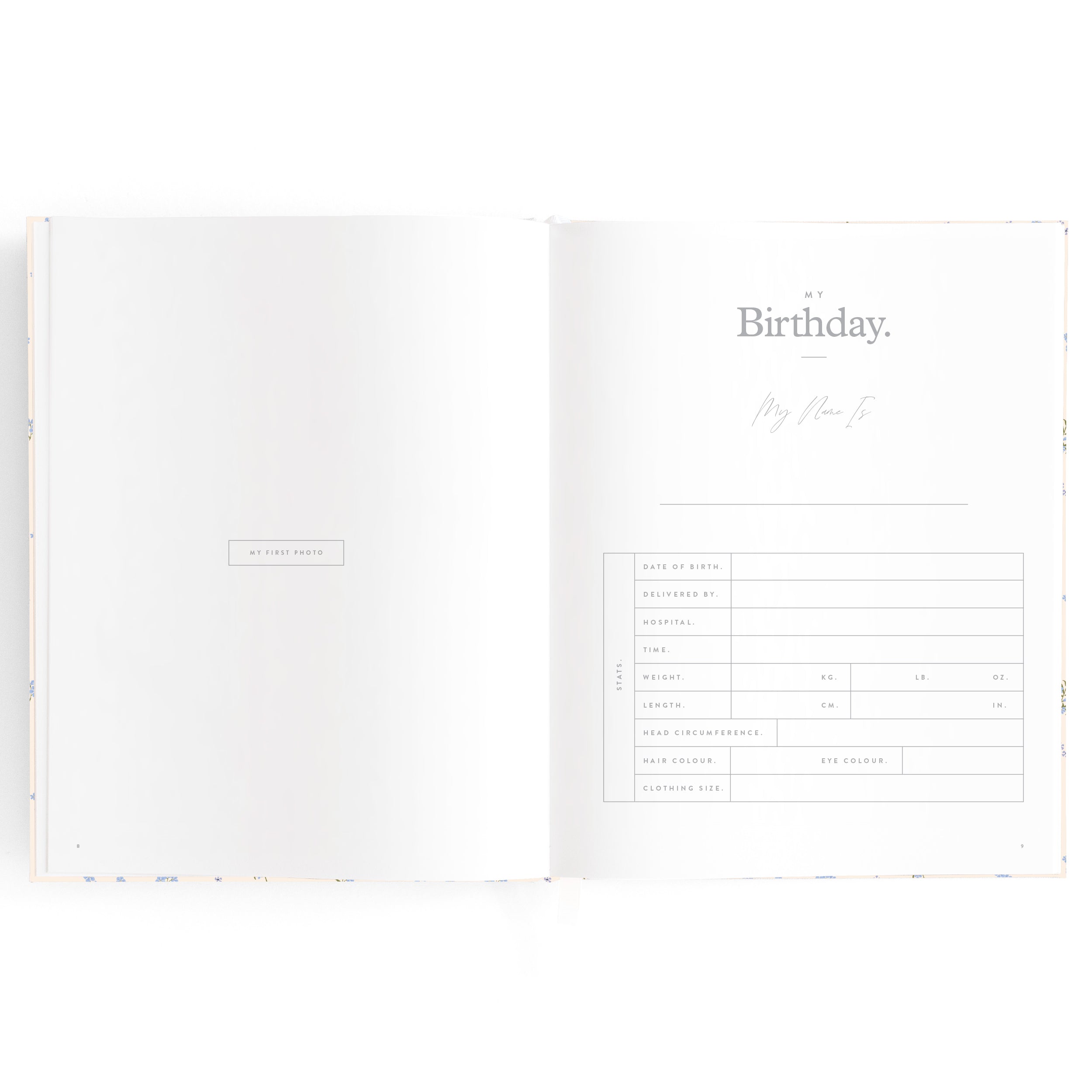 Fox & Fallow Baby Book - Forget Me Not