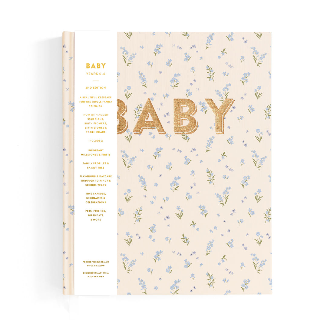 Fox & Fallow Baby Book - Forget Me Not