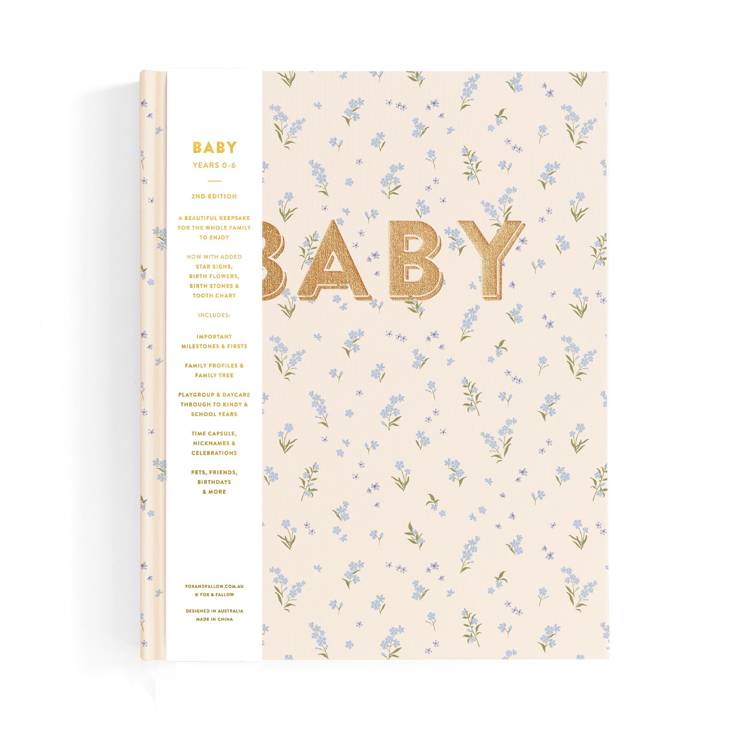 Fox & Fallow Baby Book - Forget Me Not