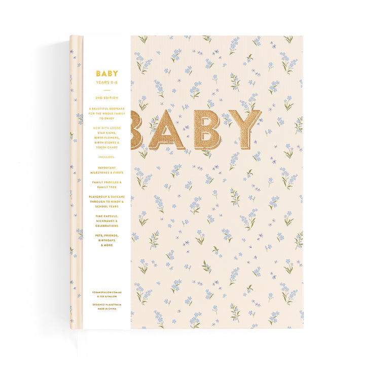Fox & Fallow Baby Book - Forget Me Not