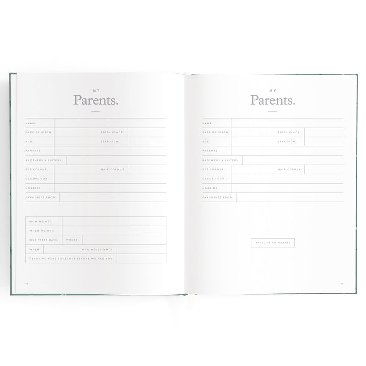 Fox & Fallow Baby Book - Pine (Boxed)