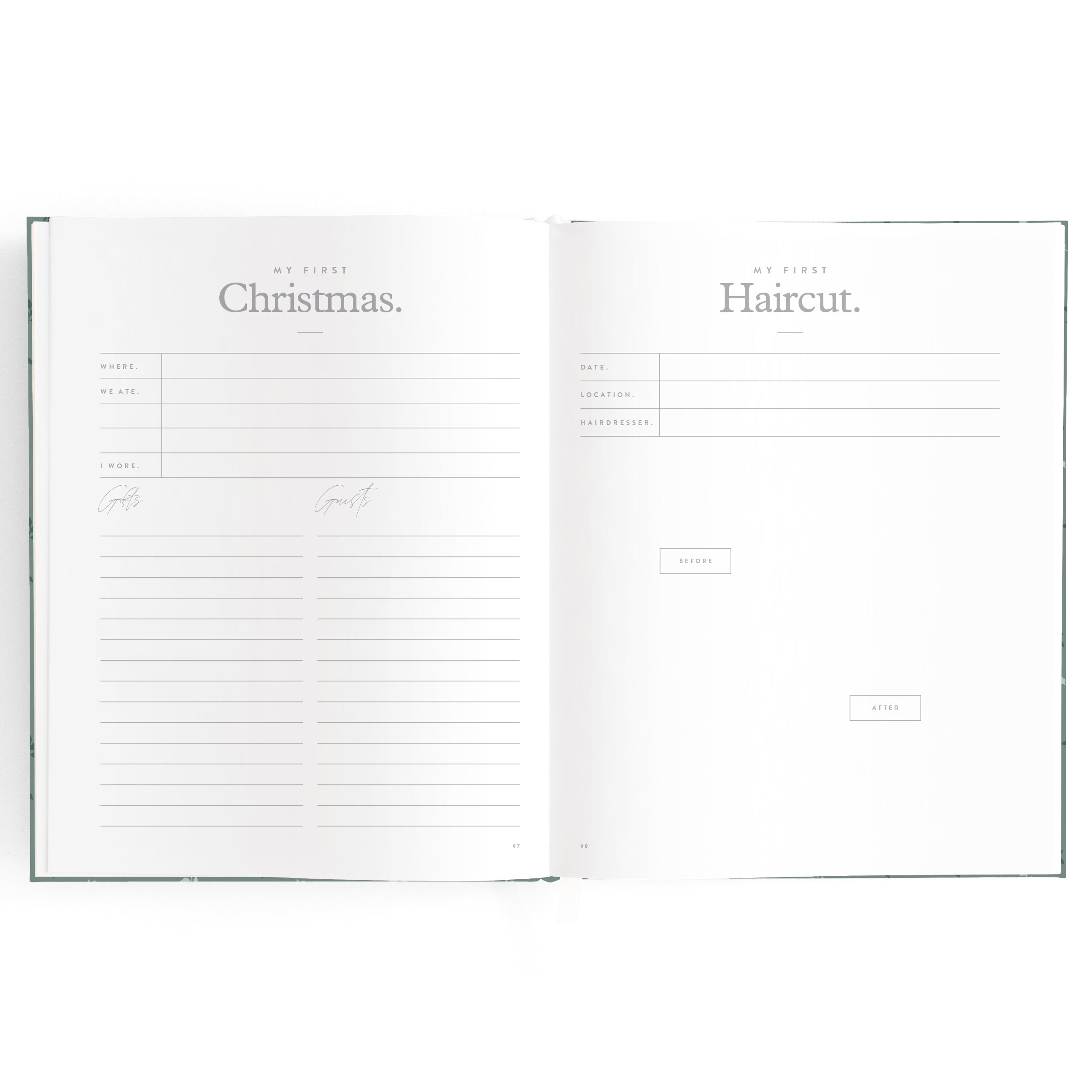 Fox & Fallow Baby Book - Pine