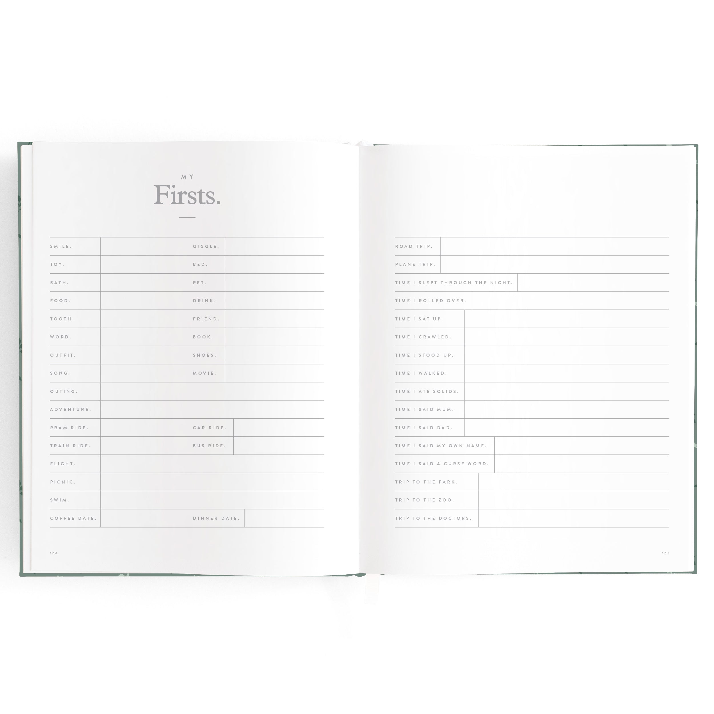 Fox & Fallow Baby Book - Pine