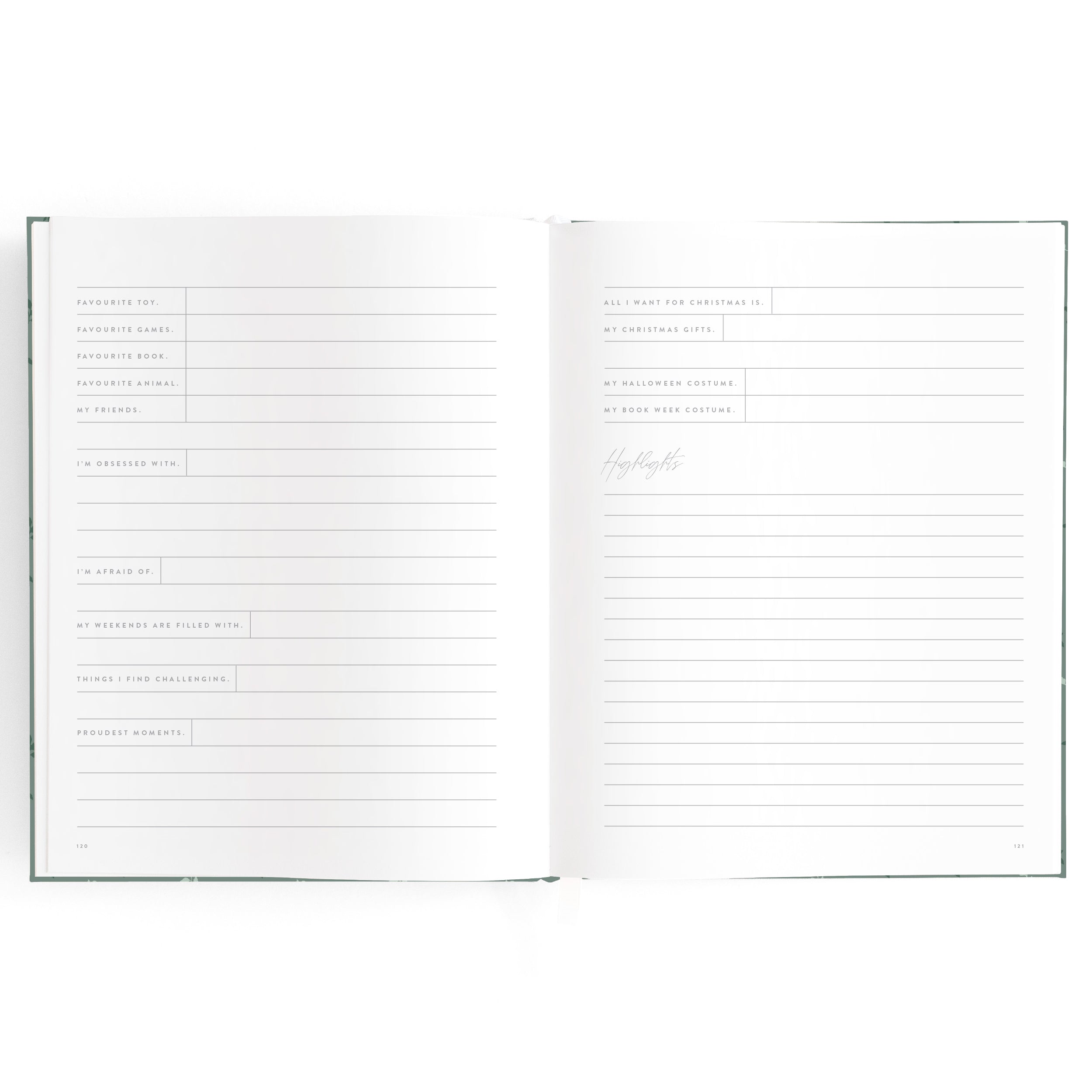 Fox & Fallow Baby Book - Pine