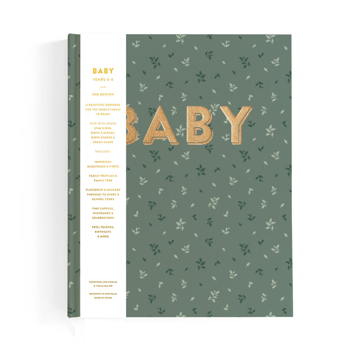 Fox & Fallow Baby Book - Pine (Boxed)