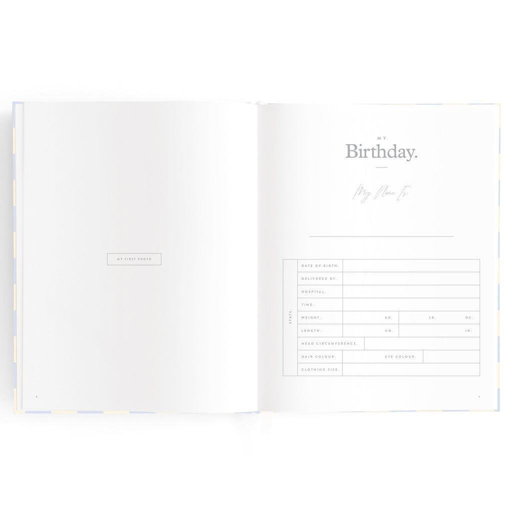 Fox & Fallow Baby Book - Blue Check