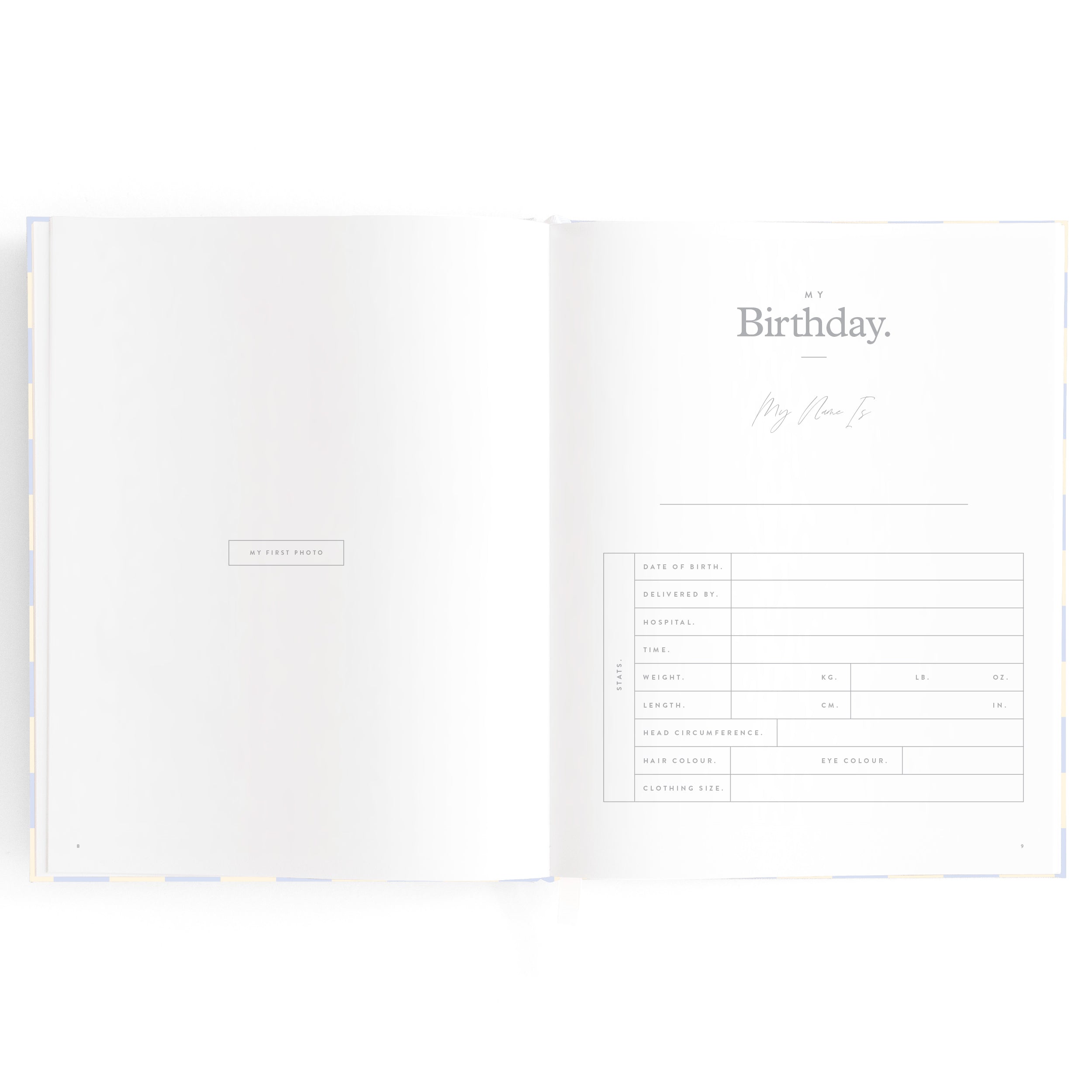 Fox & Fallow Baby Book - Blue Check
