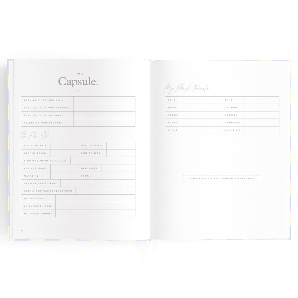 Fox & Fallow Baby Book - Blue Check