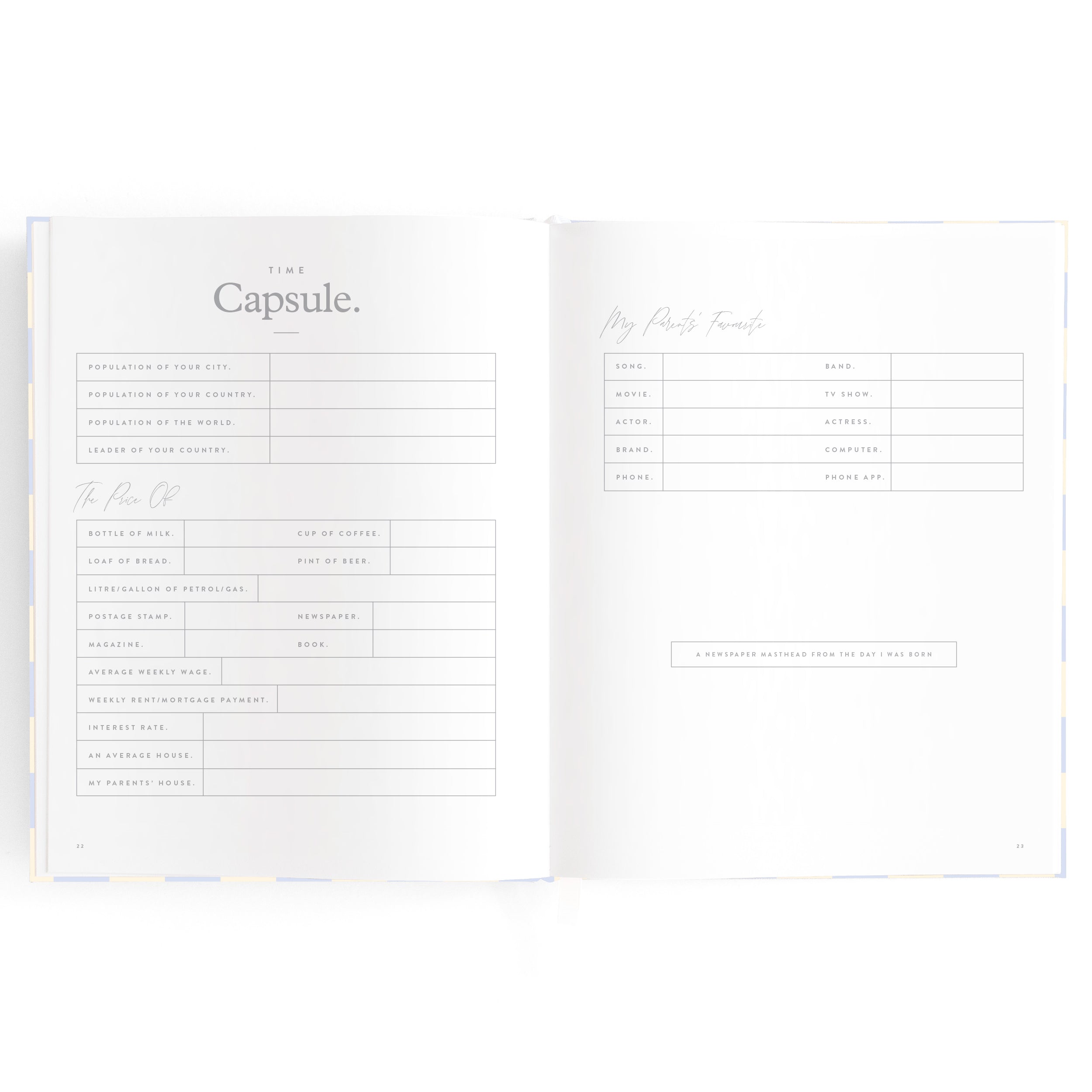 Fox & Fallow Baby Book - Blue Check