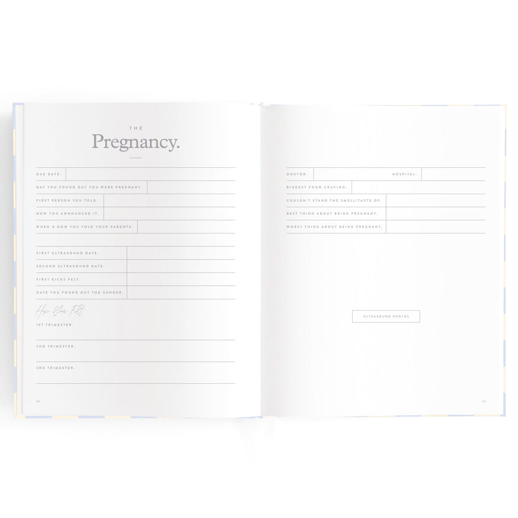 Fox & Fallow Baby Book - Blue Check