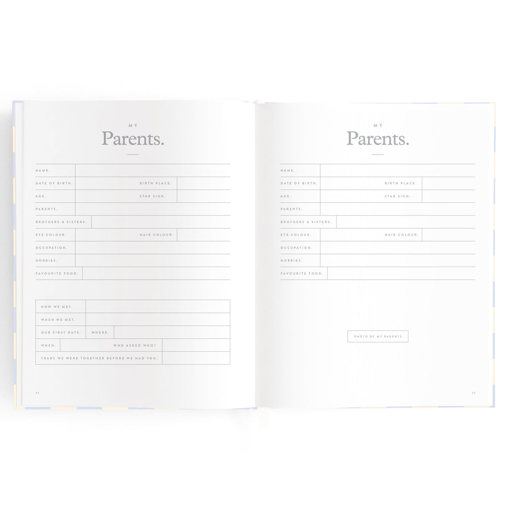 Fox & Fallow Baby Book - Blue Check