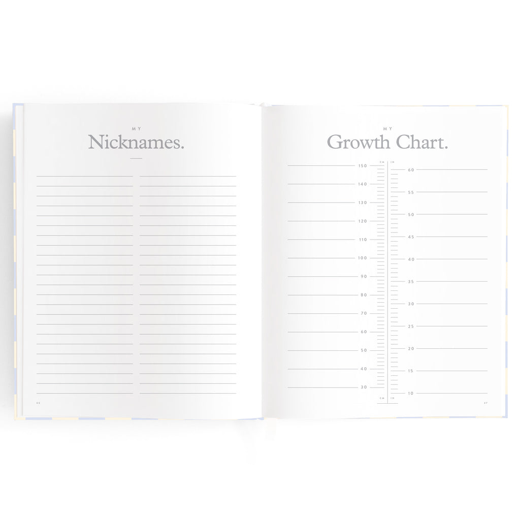 Fox & Fallow Baby Book - Blue Check