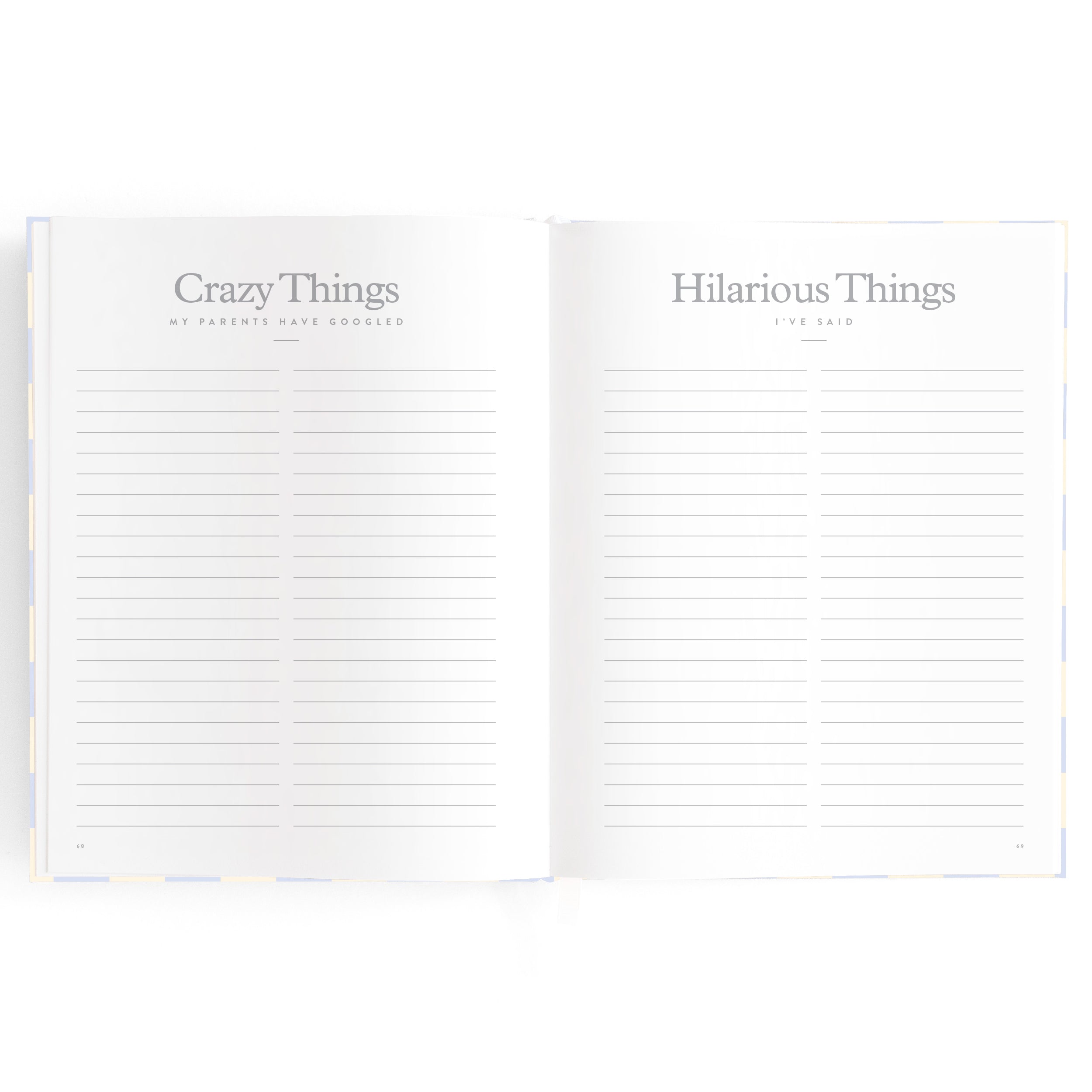 Fox & Fallow Baby Book - Blue Check