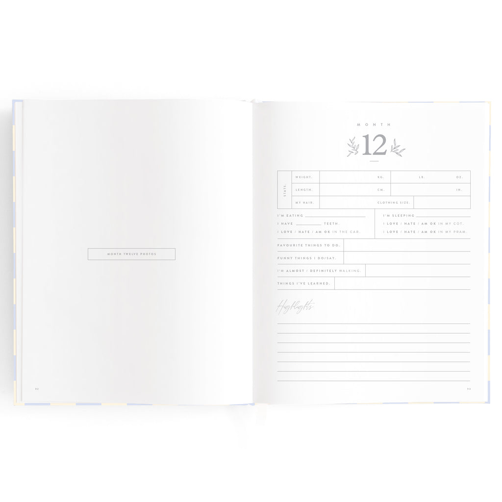 Fox & Fallow Baby Book - Blue Check
