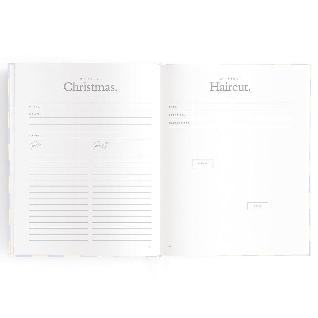 Fox & Fallow Baby Book - Blue Check