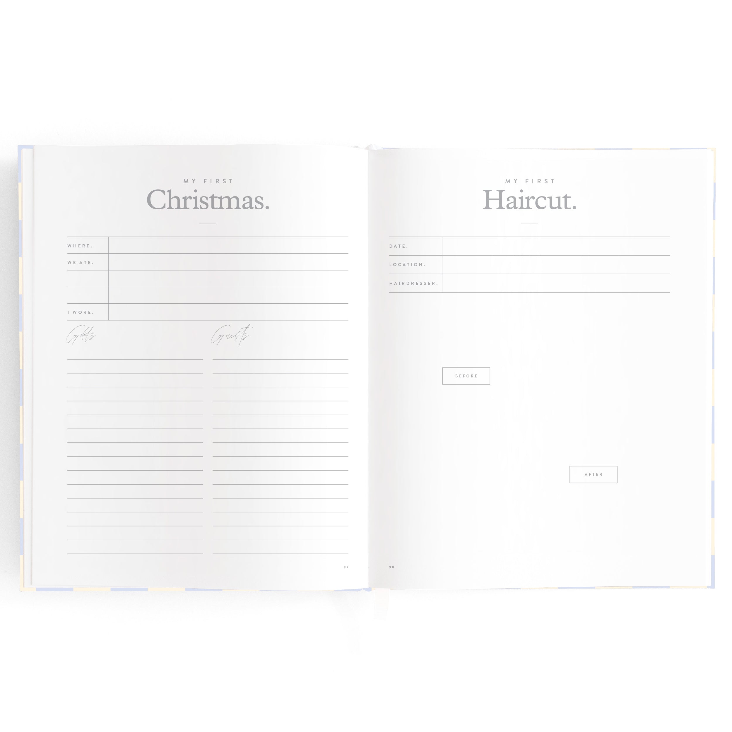 Fox & Fallow Baby Book - Blue Check