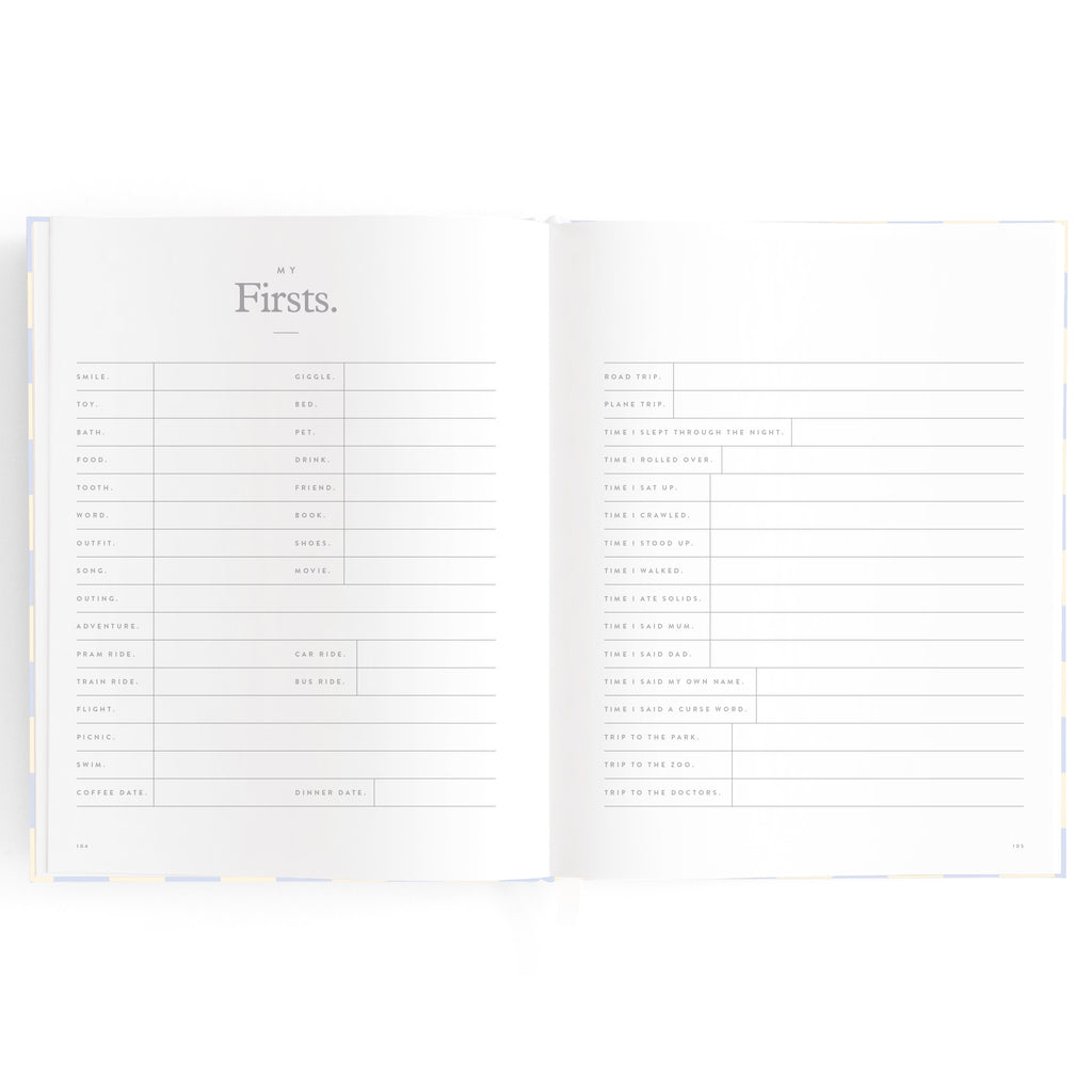 Fox & Fallow Baby Book - Blue Check