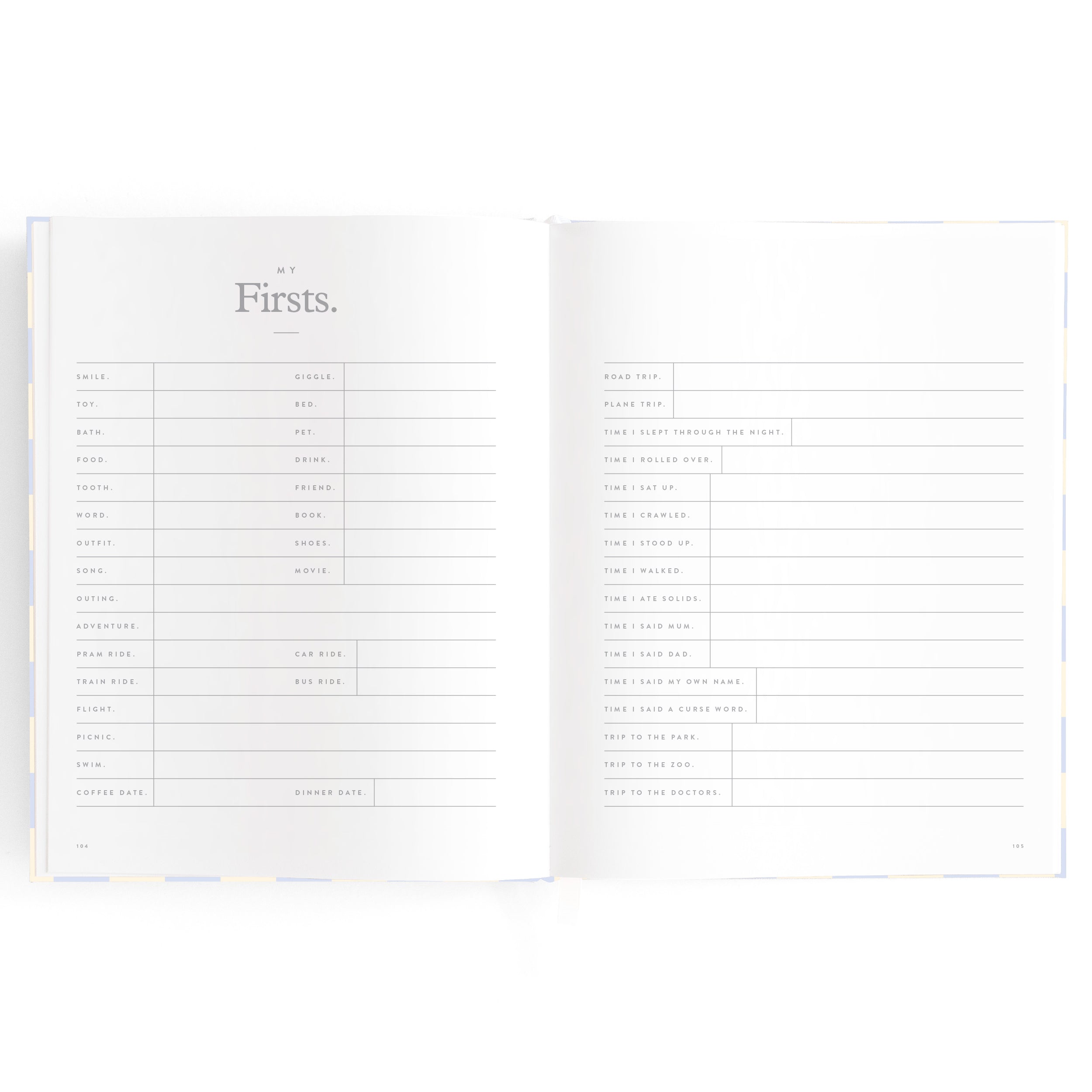 Fox & Fallow Baby Book - Blue Check
