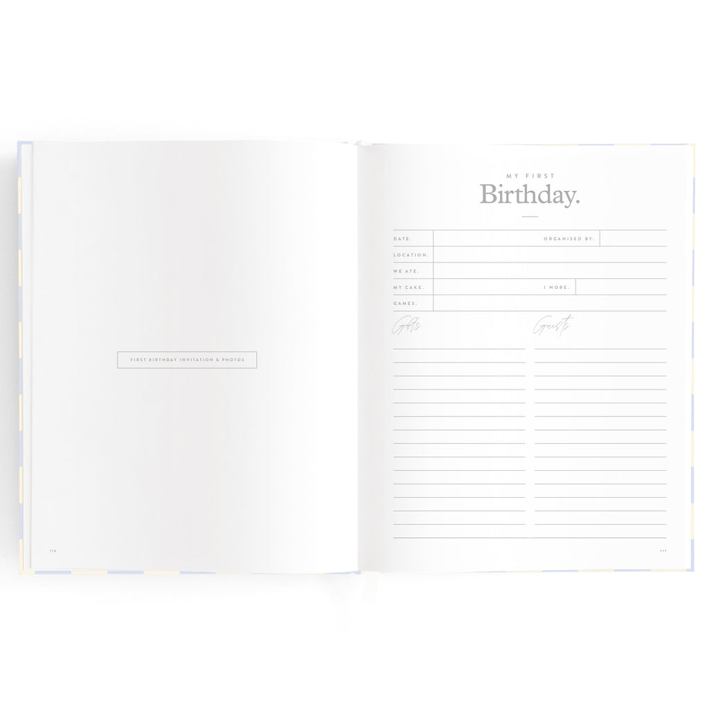 Fox & Fallow Baby Book - Blue Check