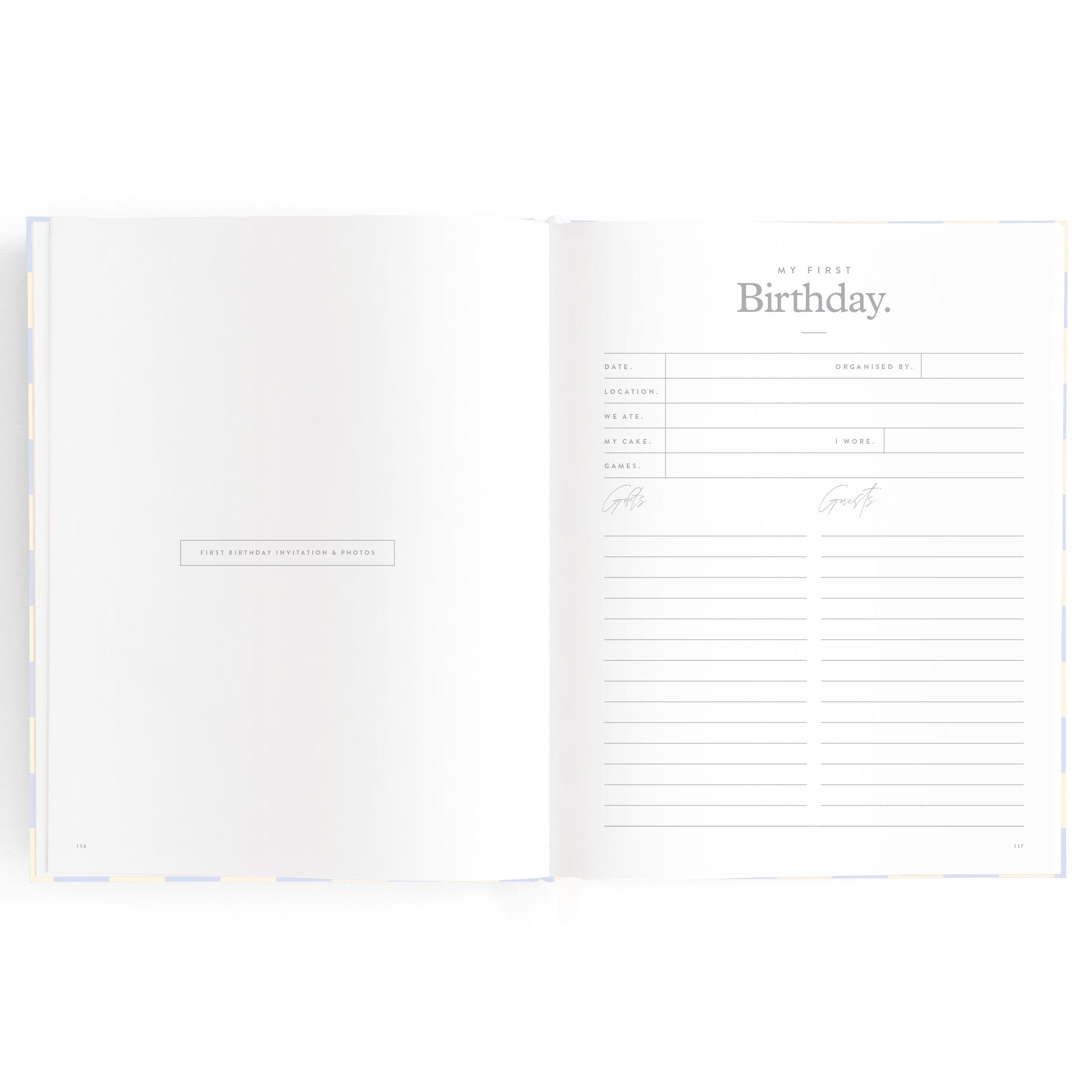 Fox & Fallow Baby Book - Blue Check