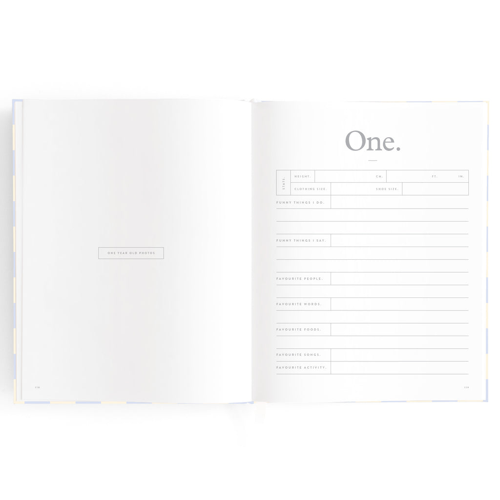 Fox & Fallow Baby Book - Blue Check