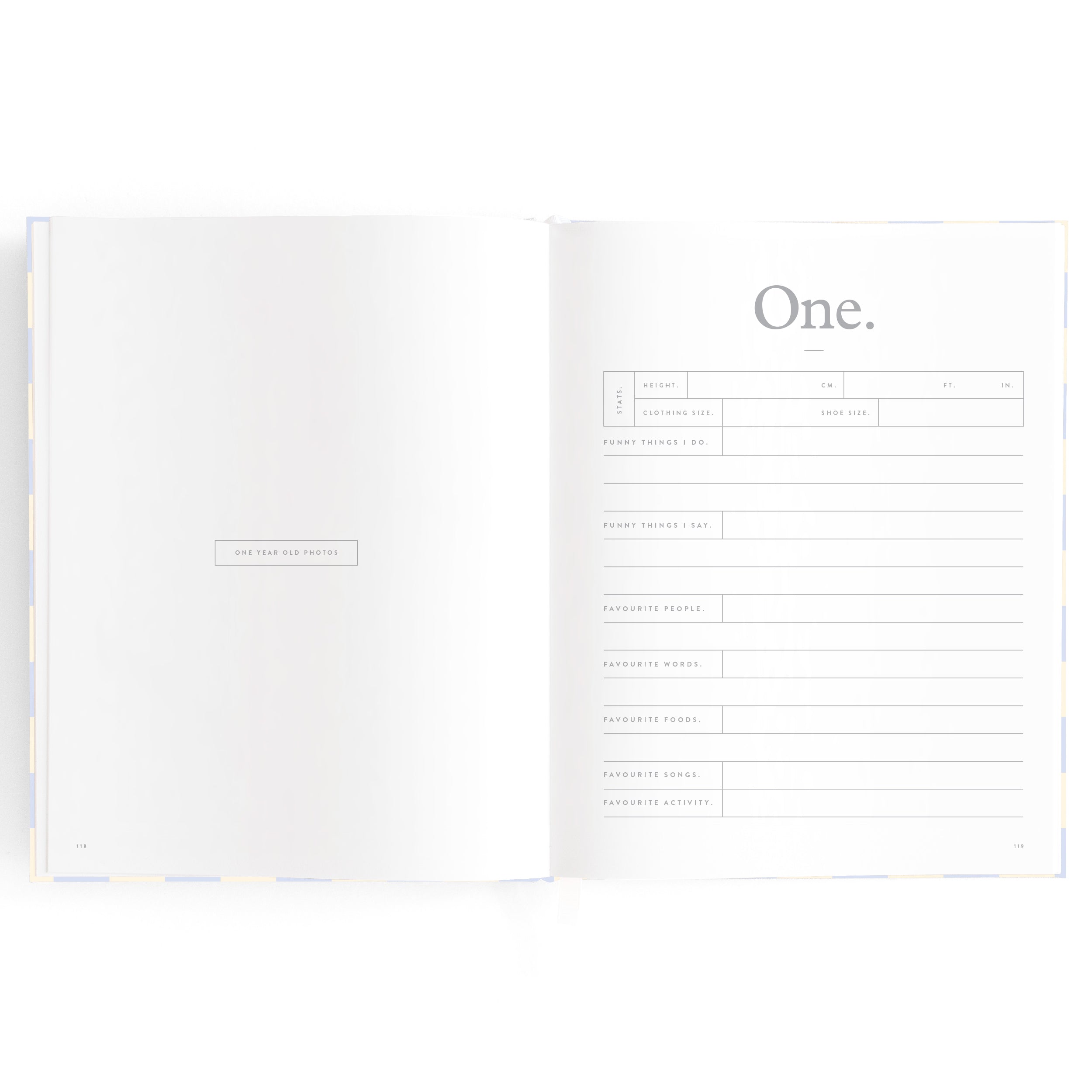 Fox & Fallow Baby Book - Blue Check