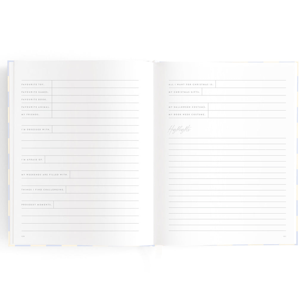 Fox & Fallow Baby Book - Blue Check