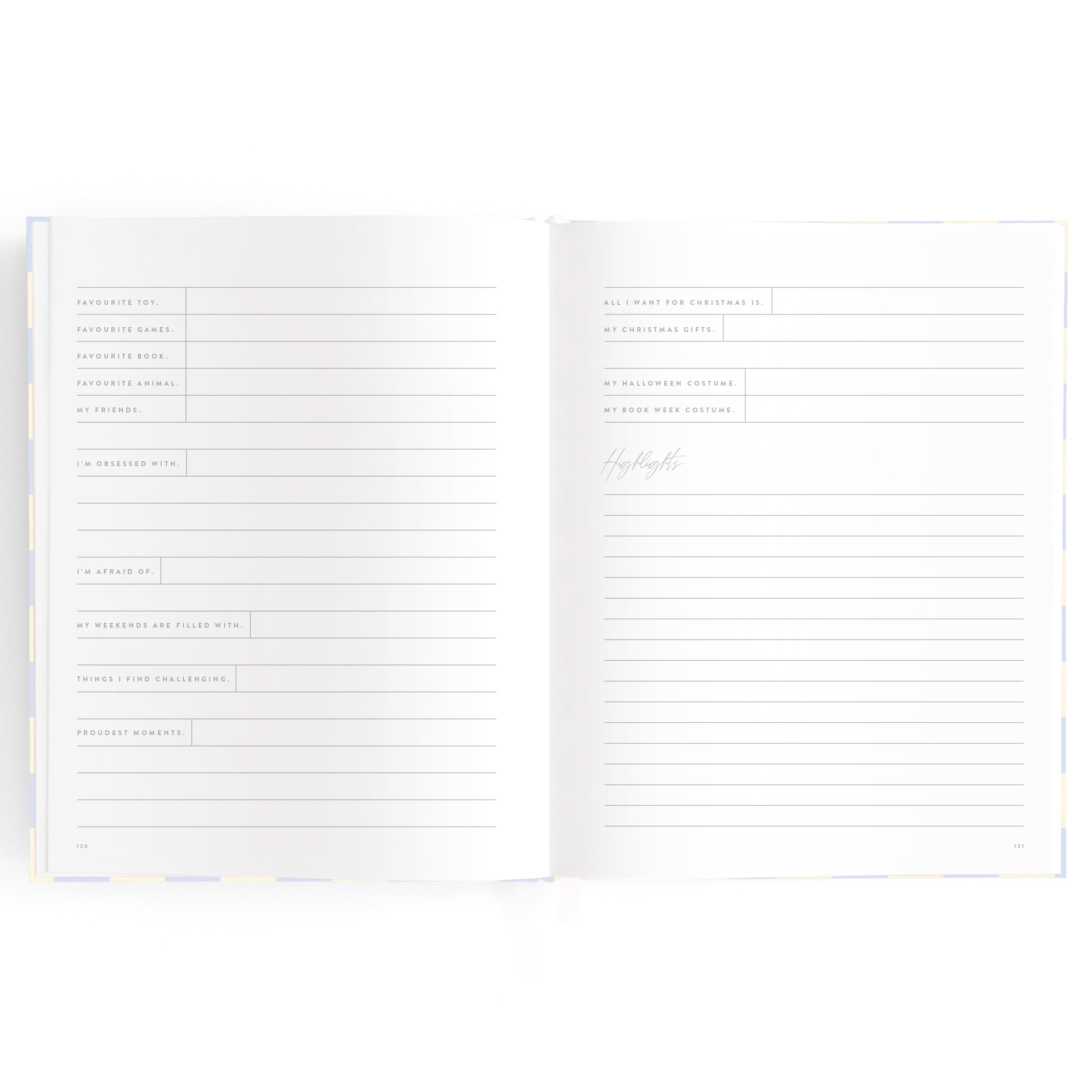 Fox & Fallow Baby Book - Blue Check