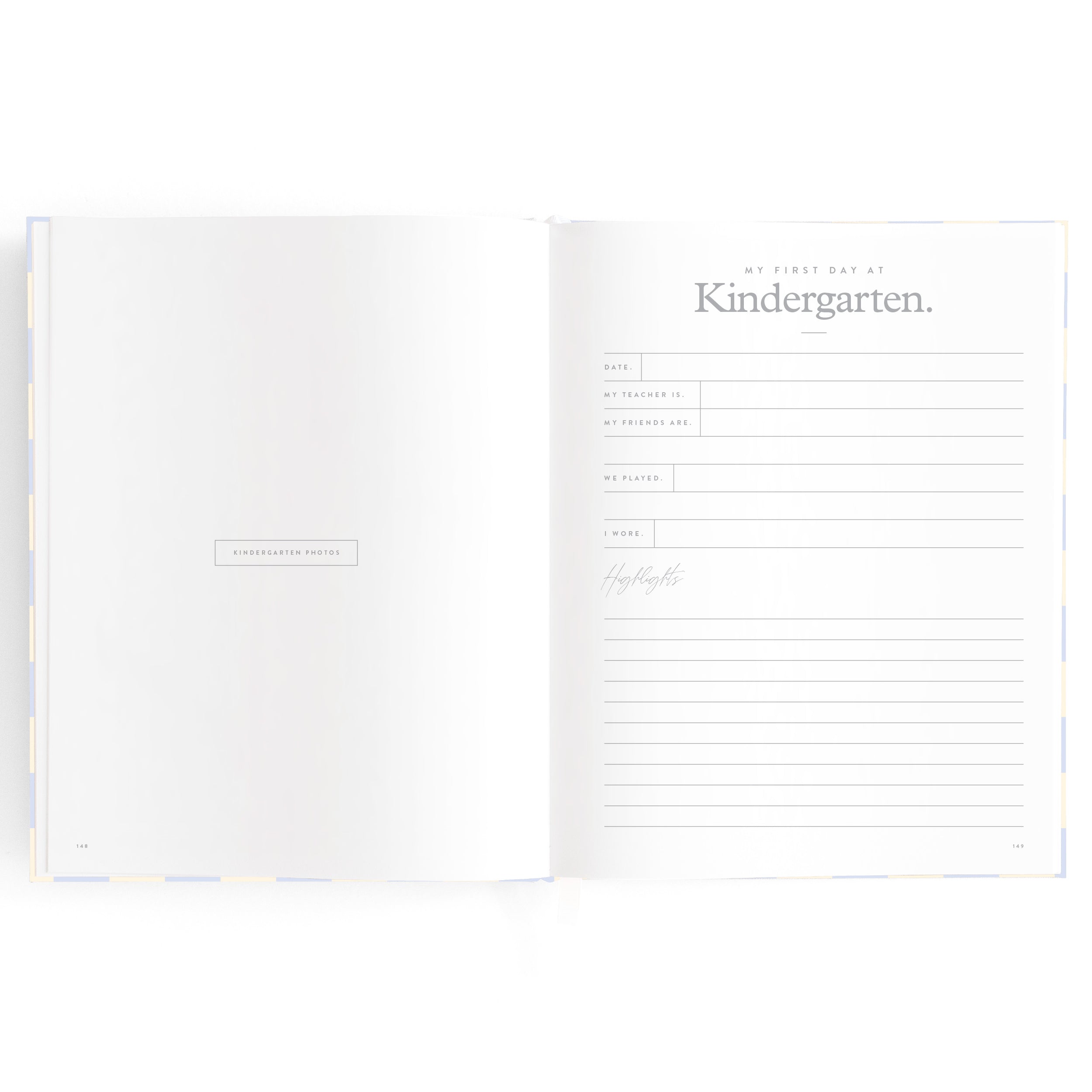 Fox & Fallow Baby Book - Blue Check