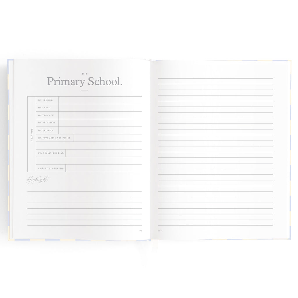 Fox & Fallow Baby Book - Blue Check