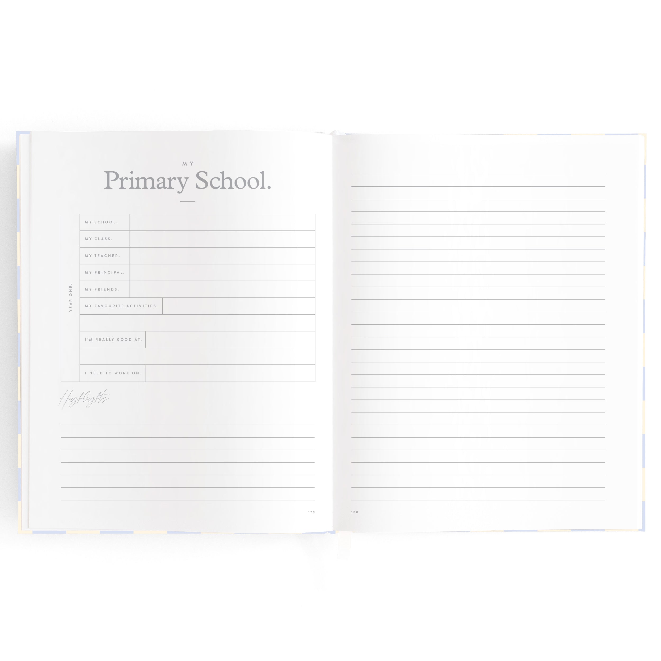 Fox & Fallow Baby Book - Blue Check