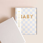 Baby Book - Blue Check (Boxed)